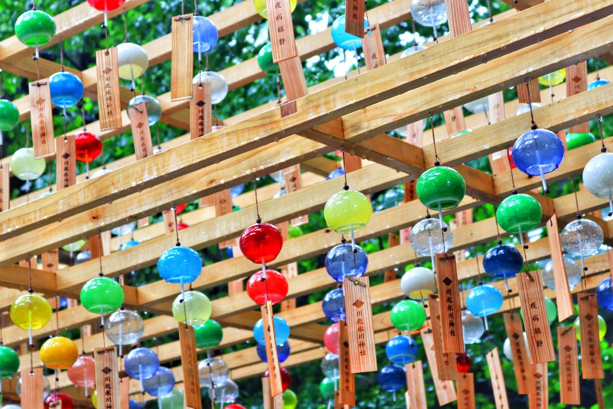 Japan summer festival with lanterns