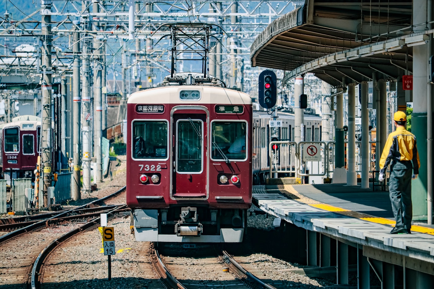 Clean and quiet Tokyo metro train carriage with orderly commuters